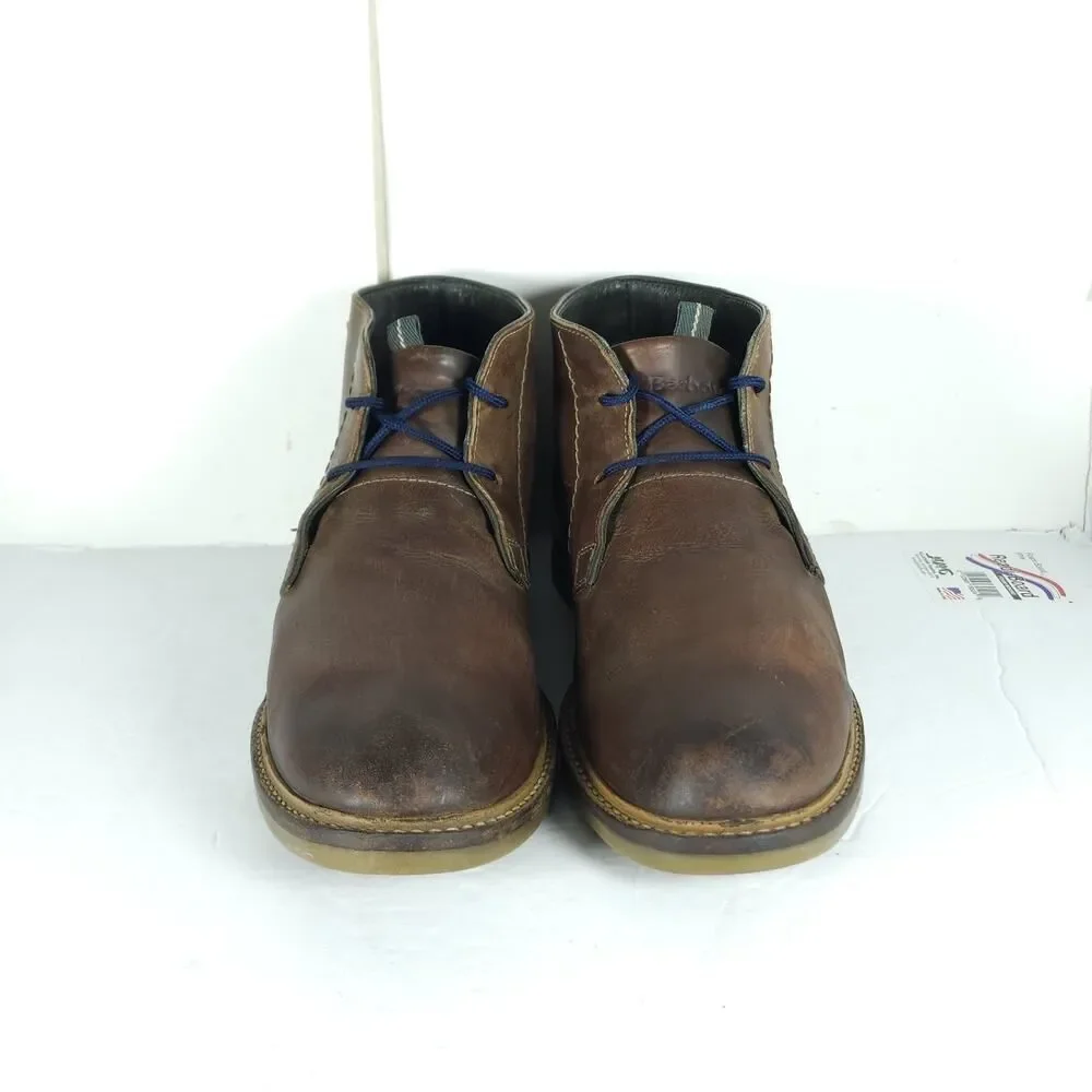Barbour Men's Readhead US10? Brown Leather Lace Up Ankle Chukka Boot Shoes